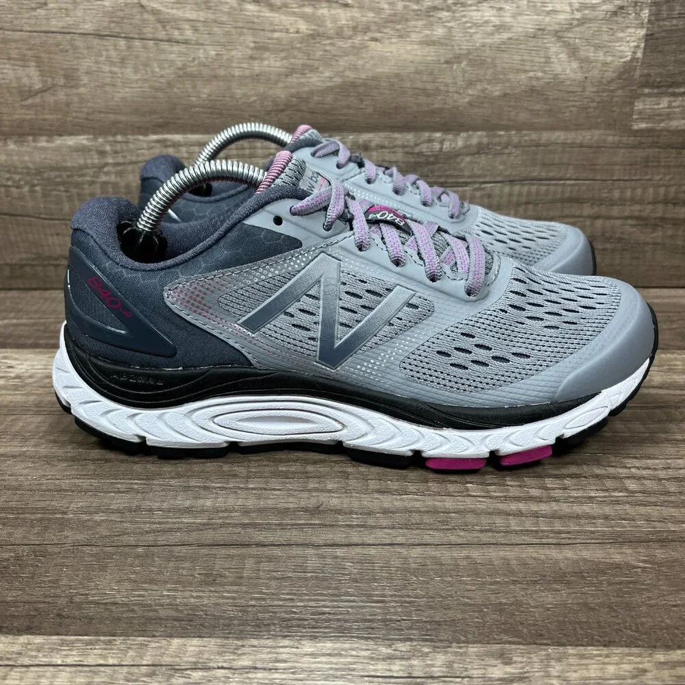 New Balance 840 v4 Gray Purple Womens US Size 7 EUR 37.5 W840GO4 Running Shoes